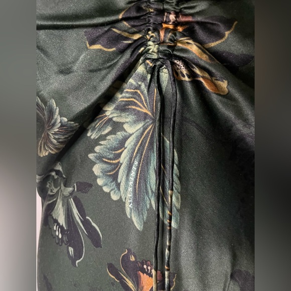 AllSaints Alexia Lilly Silk Blend Asymmetrical Slip Dress - Picture 6 of 9